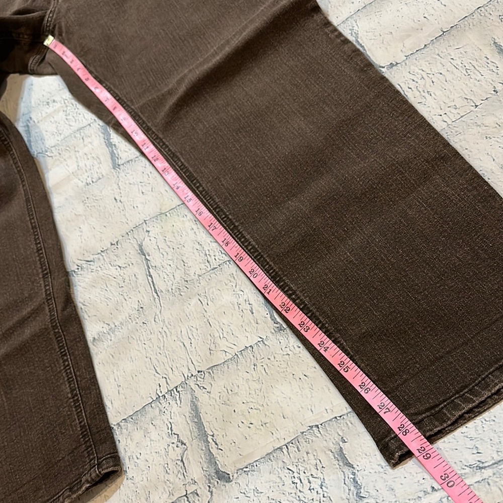 Women's Avenue Washed Brown Jeans - Picture 6 of 9
